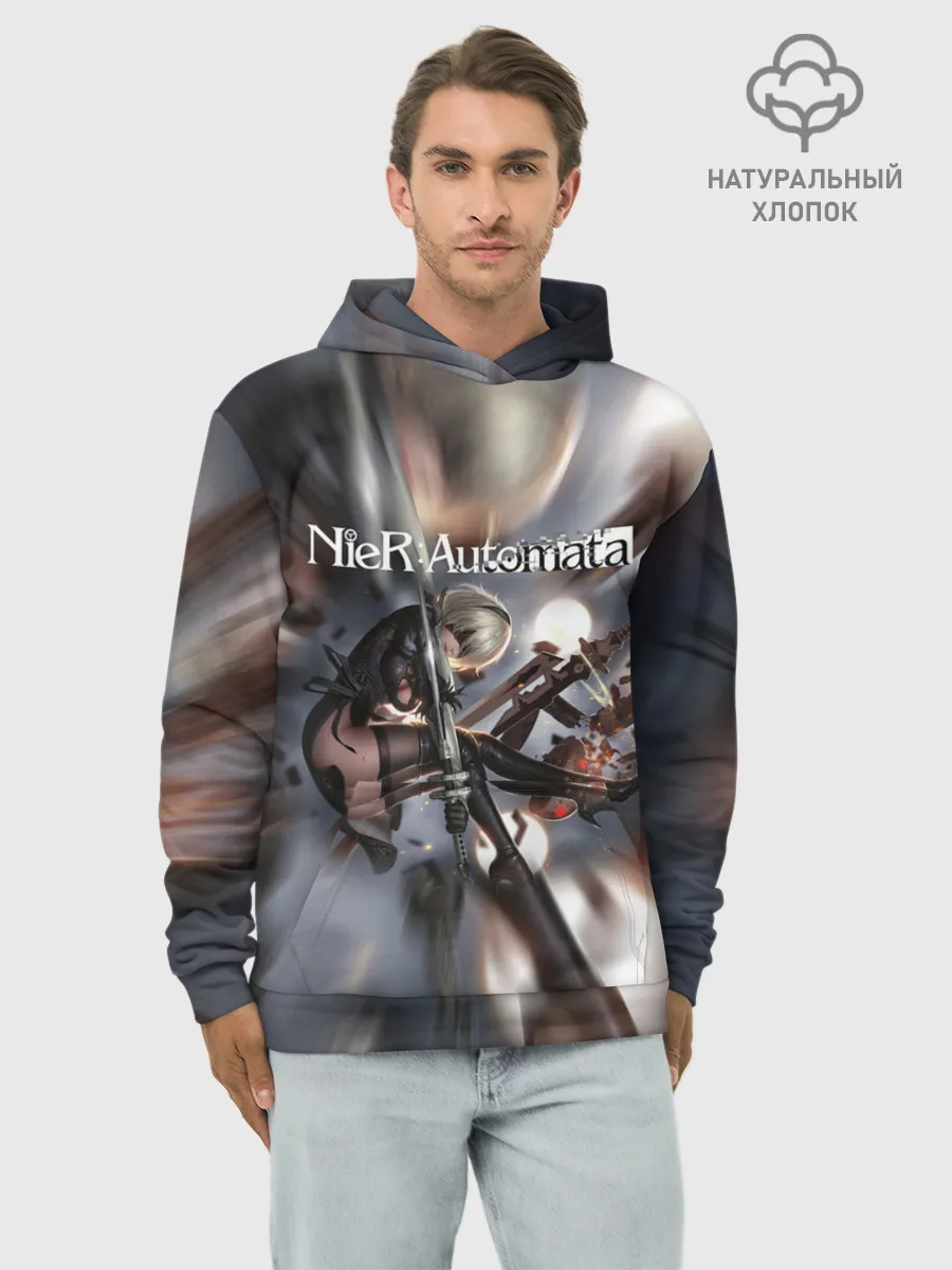 Худи мужской база хлопок / YoRHa | Nier Automata