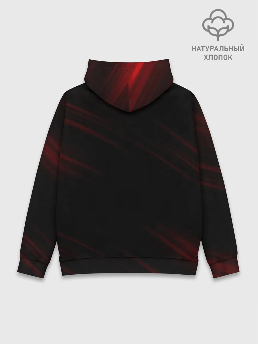 Худи мужской база хлопок / Чёрный клевер магия Юно