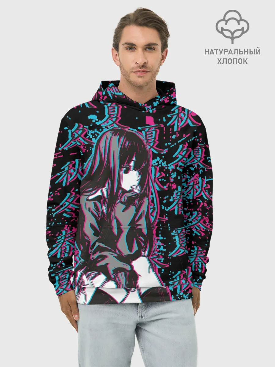 Худи мужской база хлопок / Sad Anime Girl