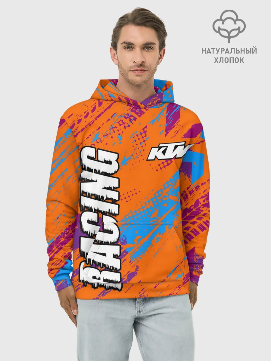 Худи мужской база хлопок / KTM MOTORCYCLES / КТМ МОТОЦИКЛЫ