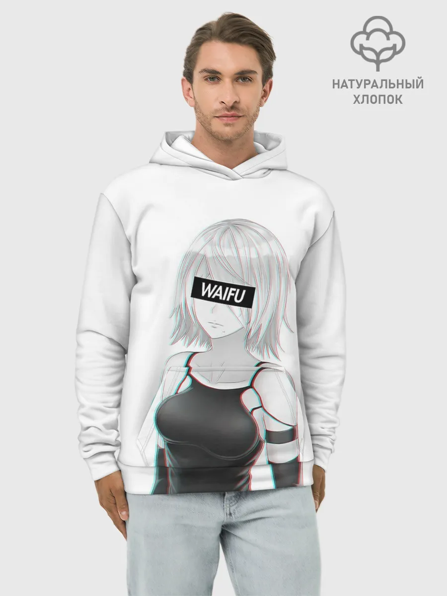 Худи мужской база хлопок / A2 | WAIFU