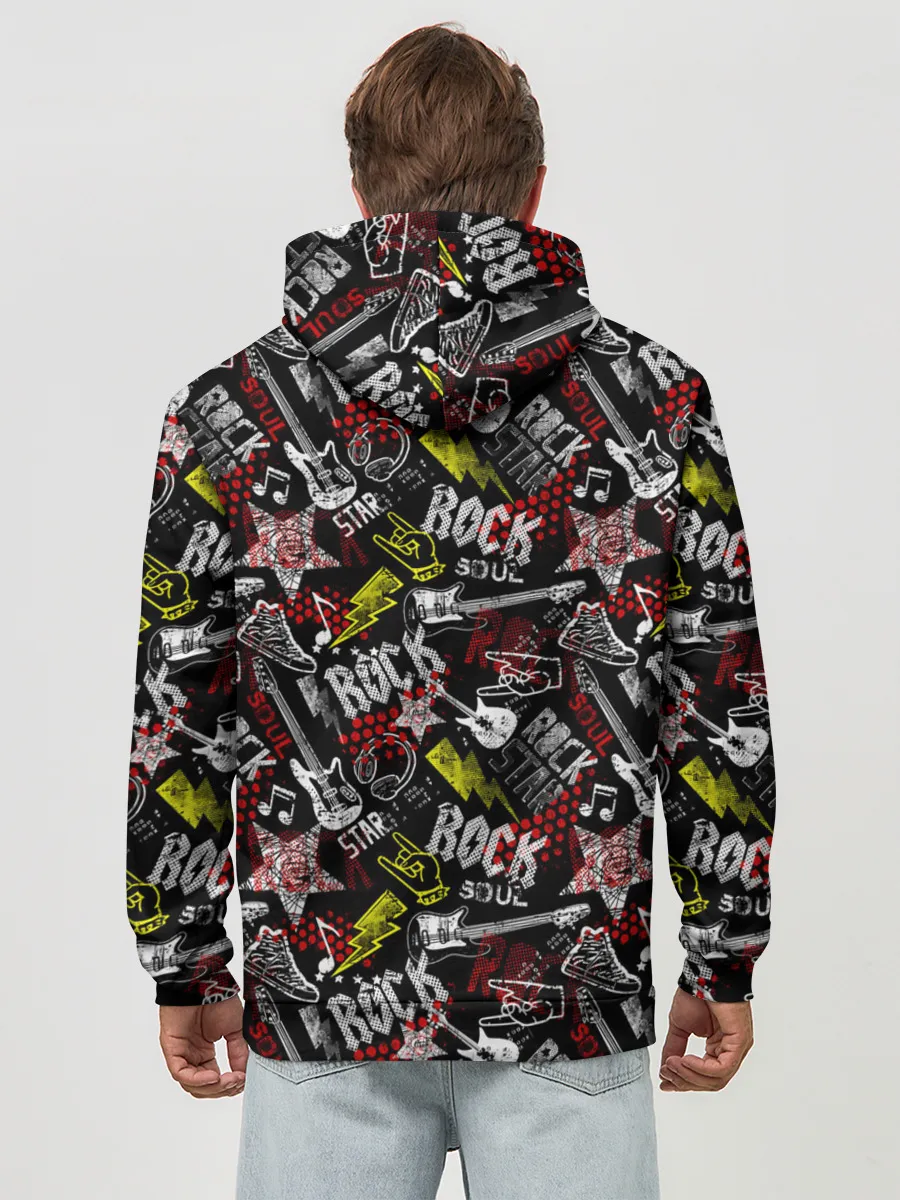 Худи мужской база хлопок / ROCK MUSIC