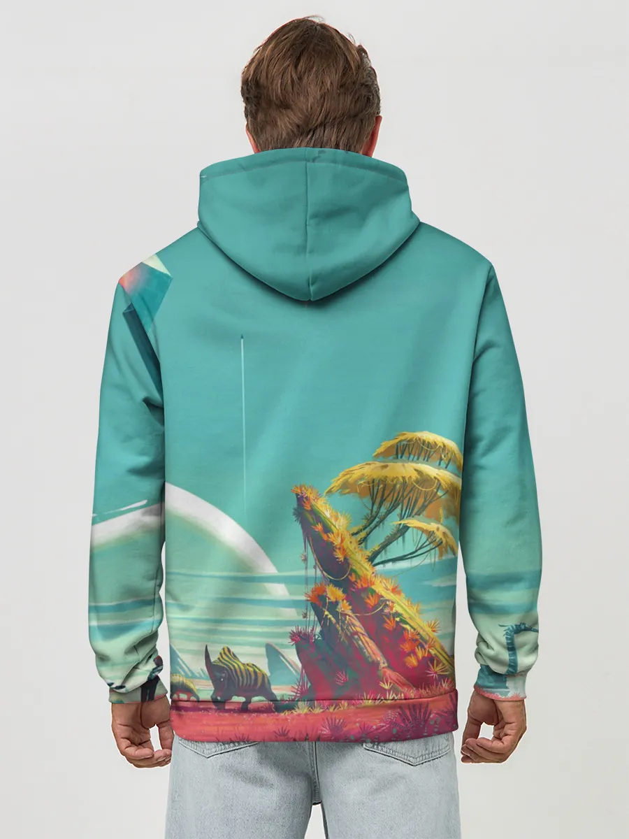 Худи мужской база хлопок / No Man Sky