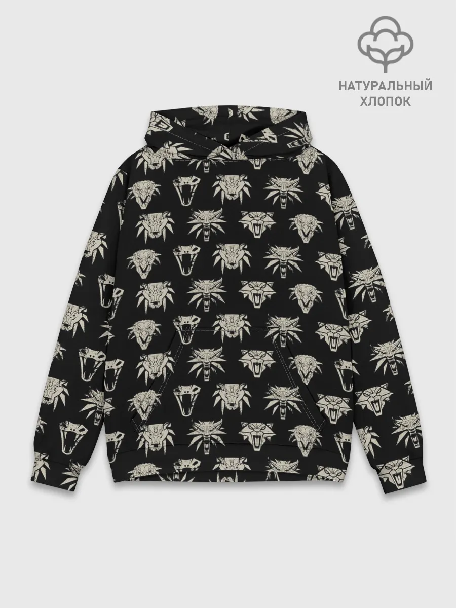 Худи мужской база хлопок / THE WITCHER ЛОГОТИПЫ