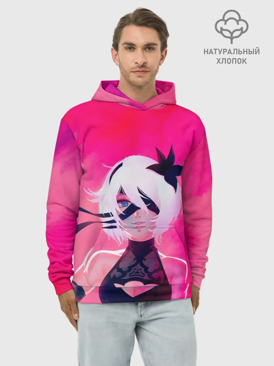 Худи мужской база хлопок / Nier Automata | 2B