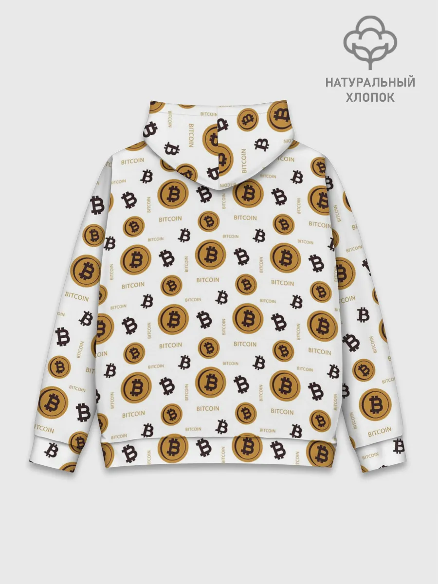 Худи мужской база хлопок / Узор и биткоина | Pattern