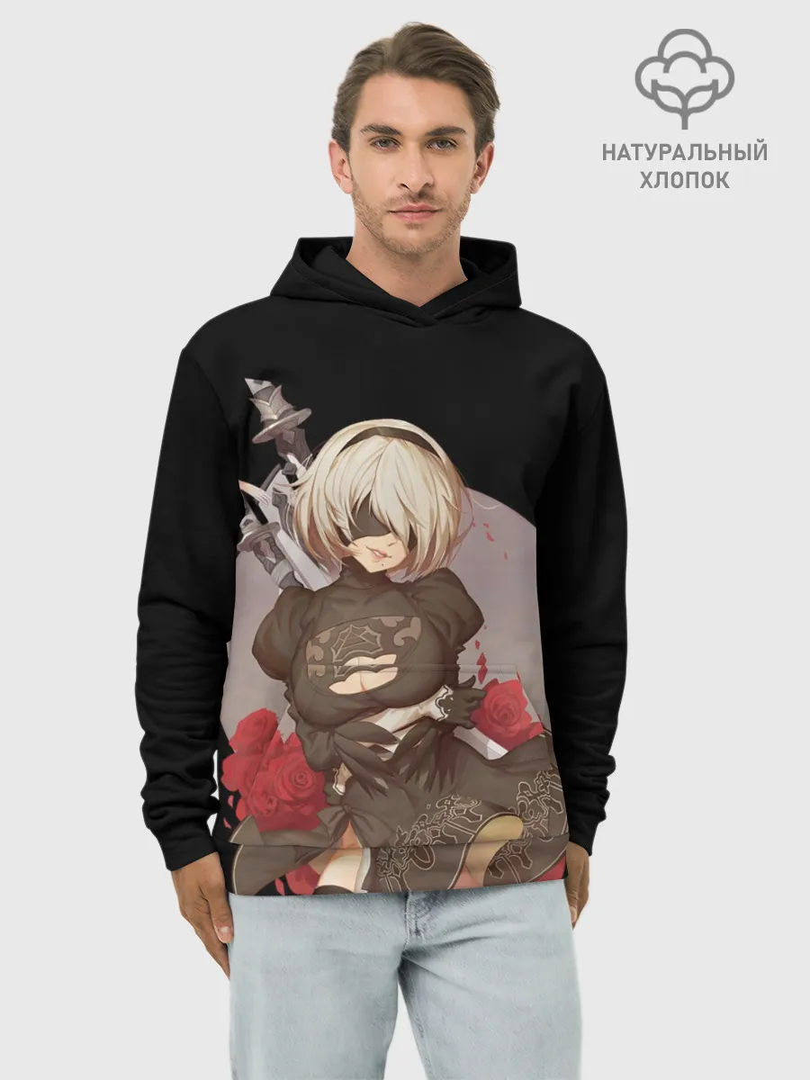 Худи мужской база хлопок / Nier: Automata
