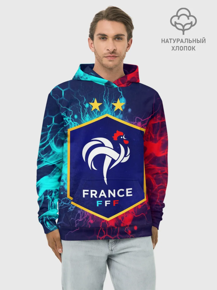 Худи мужской база хлопок / Сборная Франции