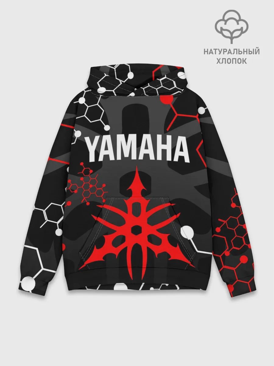 Худи мужской база хлопок / YAMAHA / ЯМАХА / МОТОСПОРТ