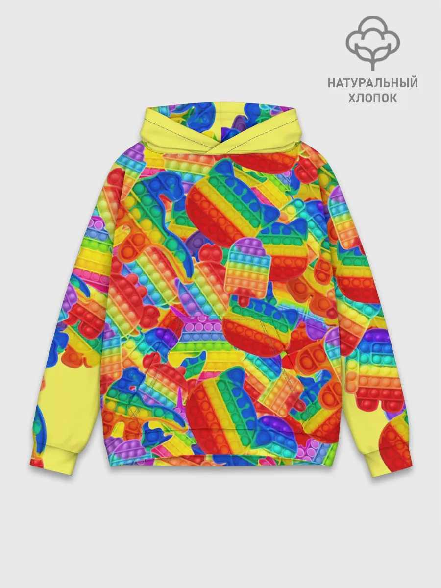 Худи мужской база хлопок / Разные Pop It масляная краска