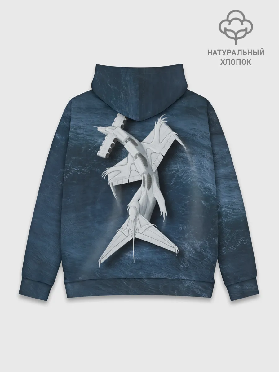 Худи мужской база хлопок / Каспийский монстр Лунь