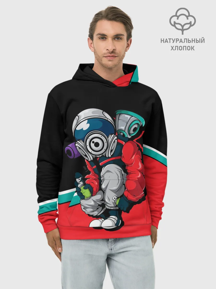 Худи мужской база хлопок / Граффити