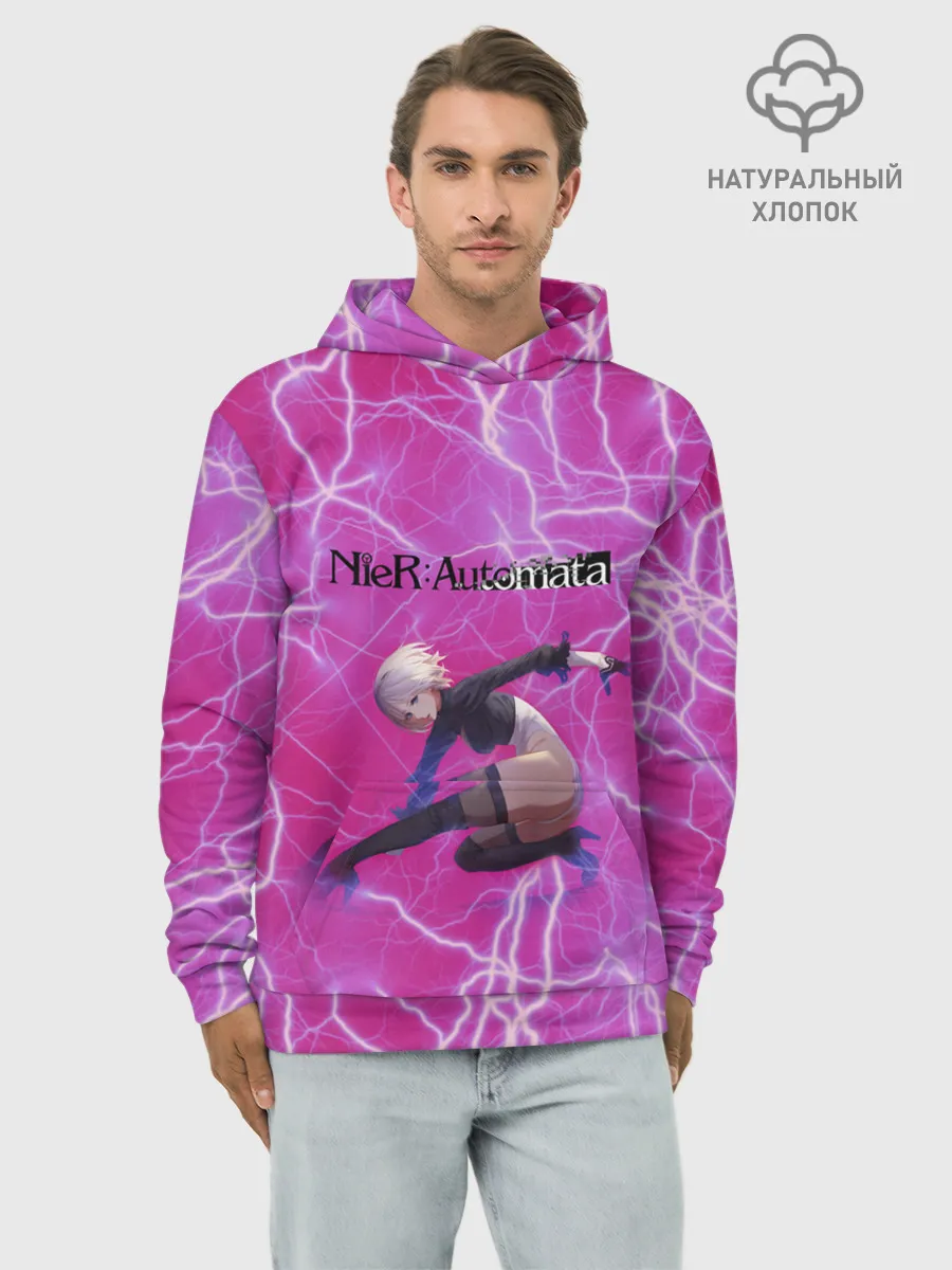Худи мужской база хлопок / YoRHa Light | Nier Automata