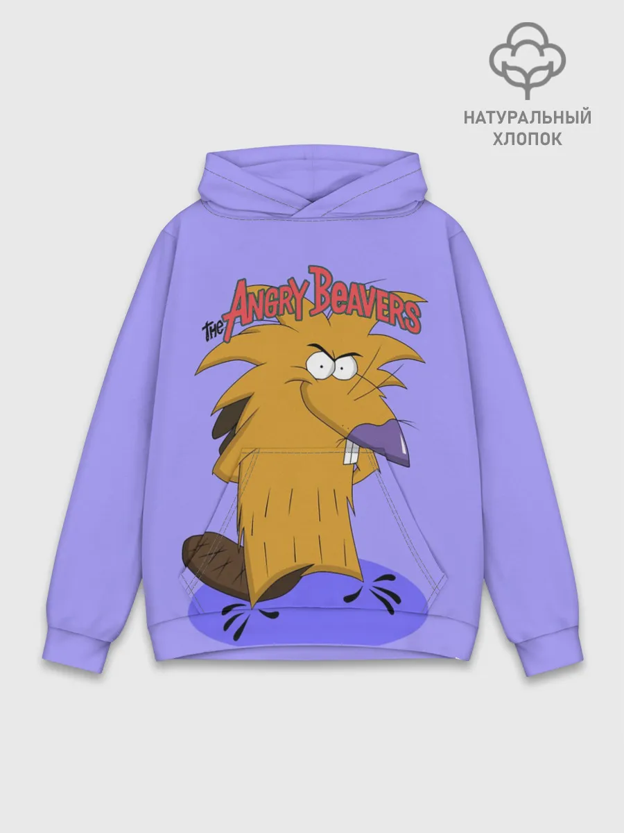 Худи мужской база хлопок / Крутые бобры. Норберт