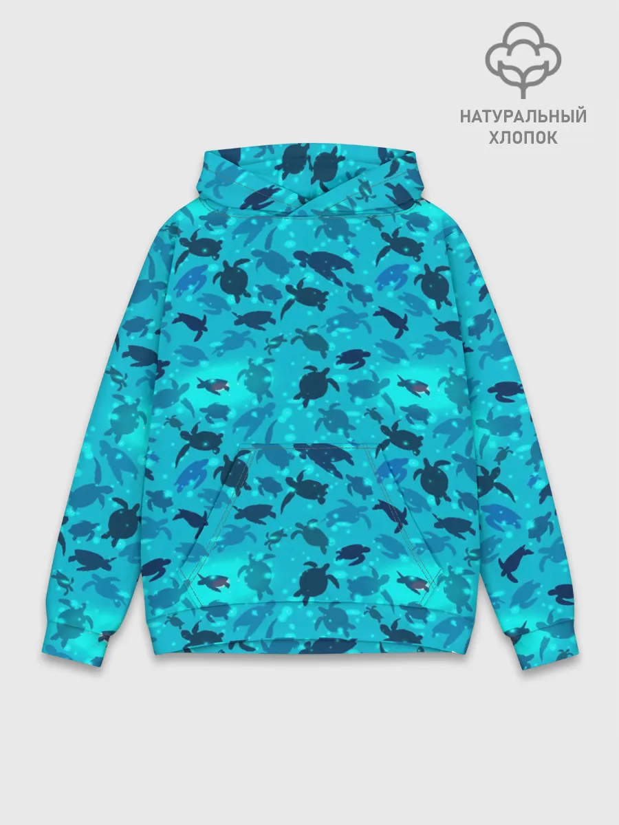 Худи мужской база хлопок / Черепашки