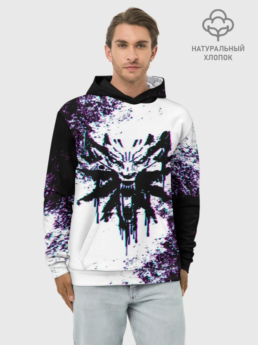 Худи мужской база хлопок / THE WITCHER GLITCH / ГЛИТЧ