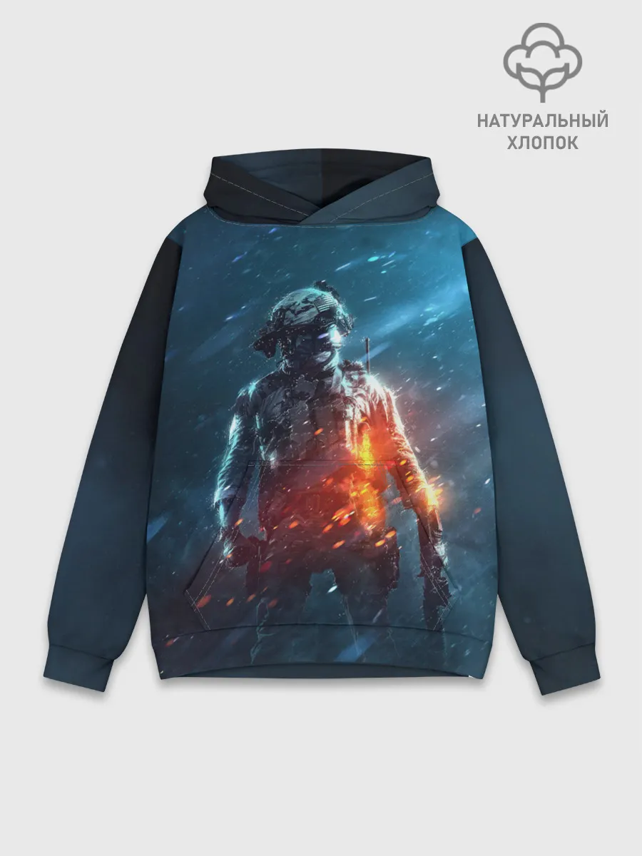 Худи мужской база хлопок / BATTLEFIELD / Батлфилд