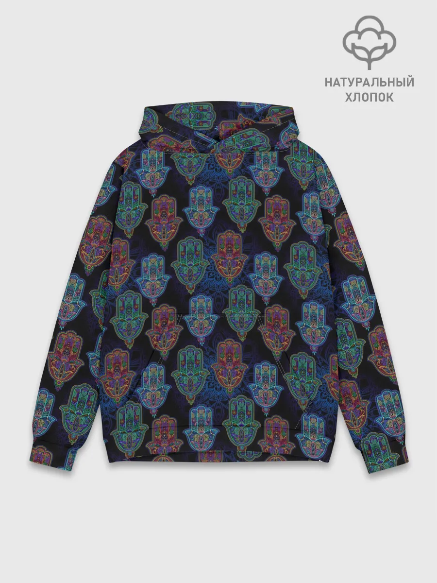 Худи мужской база хлопок / Рука Бога