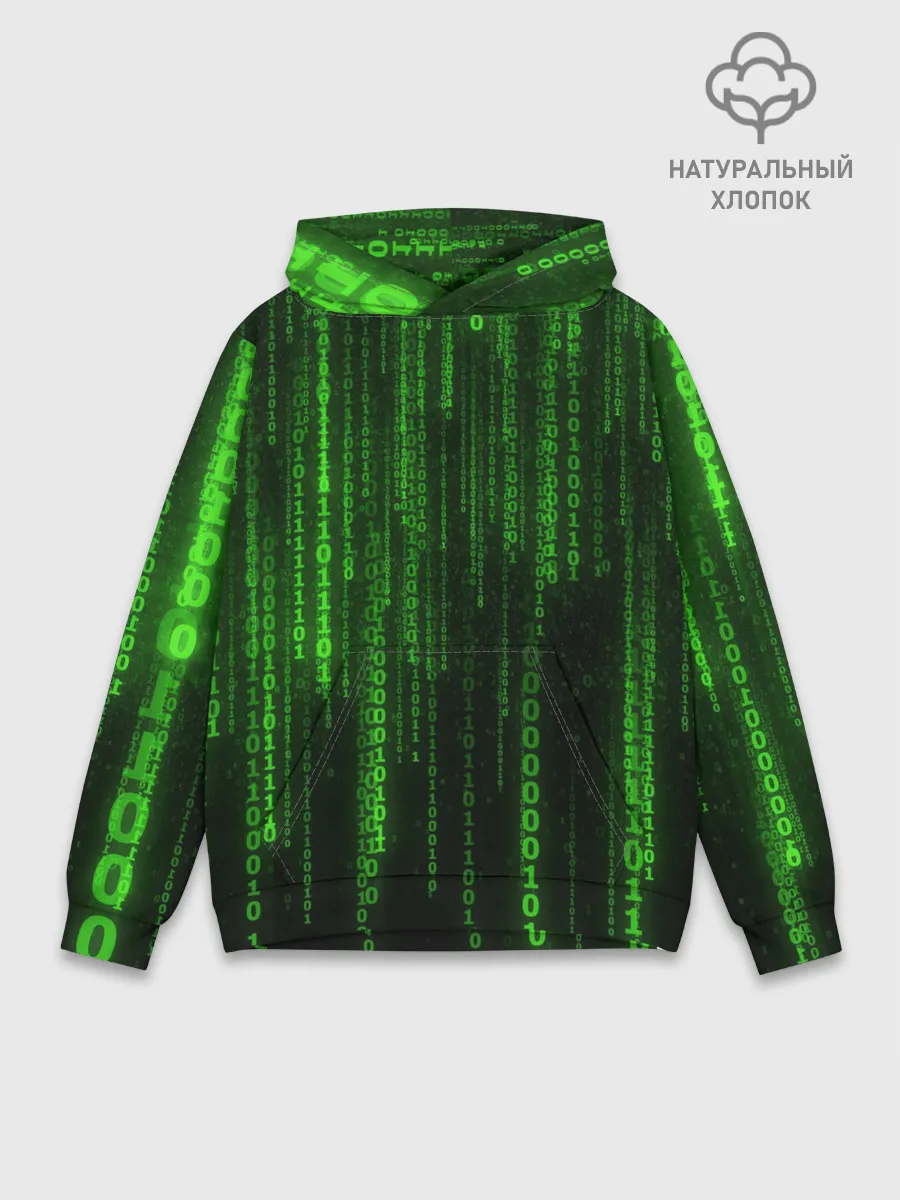 Худи мужской база хлопок / Двоичный код
