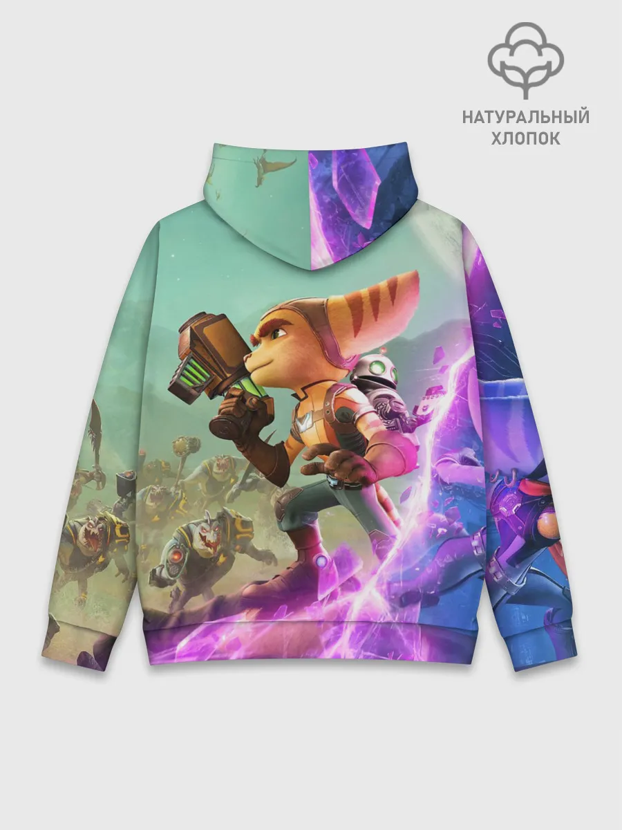 Худи мужской база хлопок / Ratchet & Clank: Rift Apart