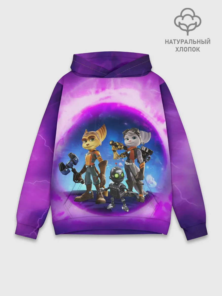 Худи мужской база хлопок / Ratchet & Clank 2 Rift Apart
