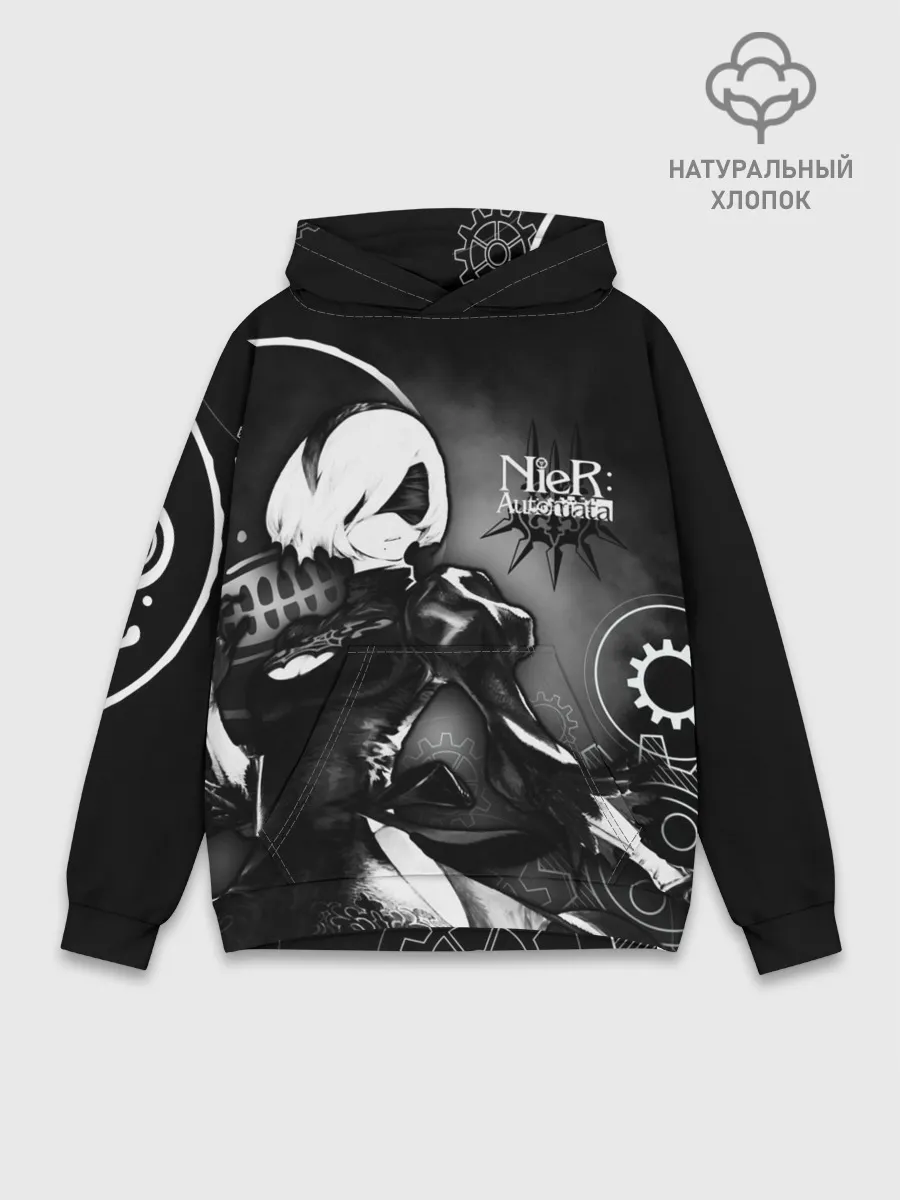 Худи мужской база хлопок / 2B Nier: Automata