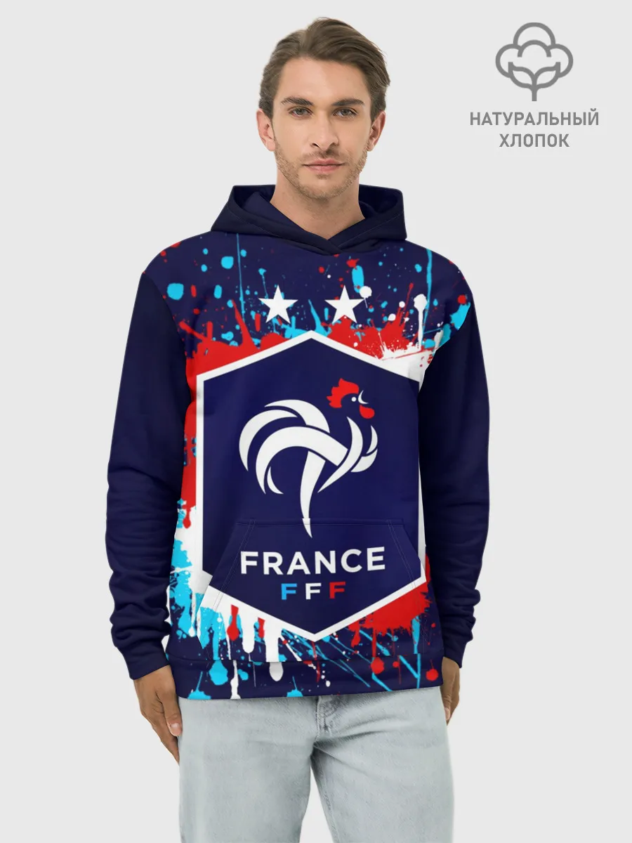 Худи мужской база хлопок / Сборная Франции