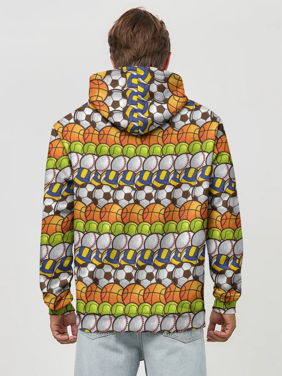 Худи мужской база хлопок / Спорт с мячом