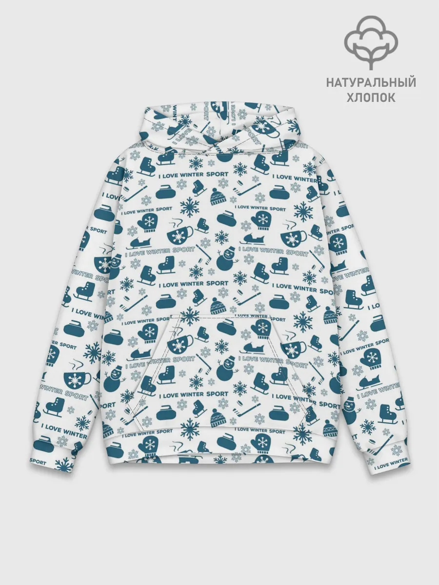 Худи мужской база хлопок / Зимние виды спорта