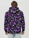 Худи мужской база хлопок / Геометрический фиолетовый