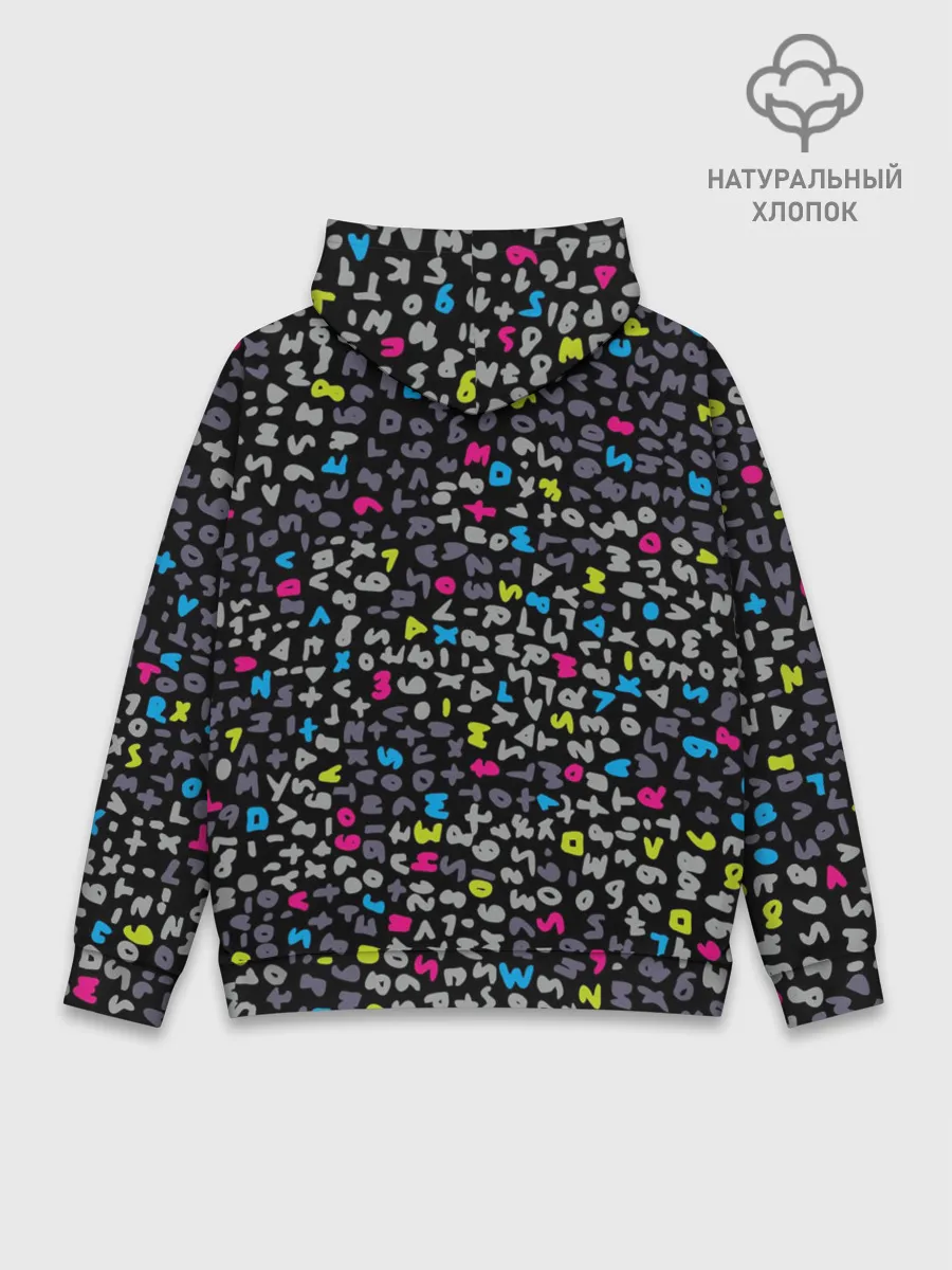 Худи мужской база хлопок / Символы на черном