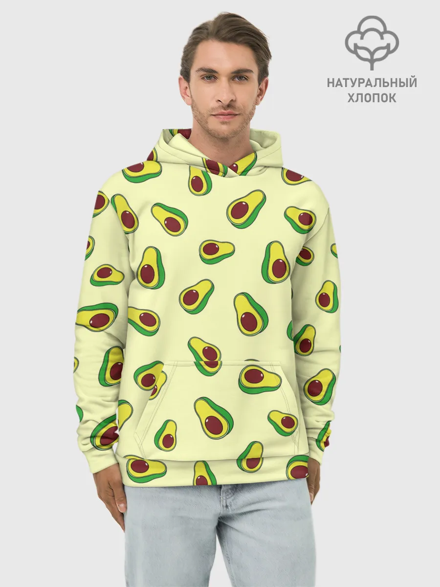 Худи мужской база хлопок / Авокадо / Avocado