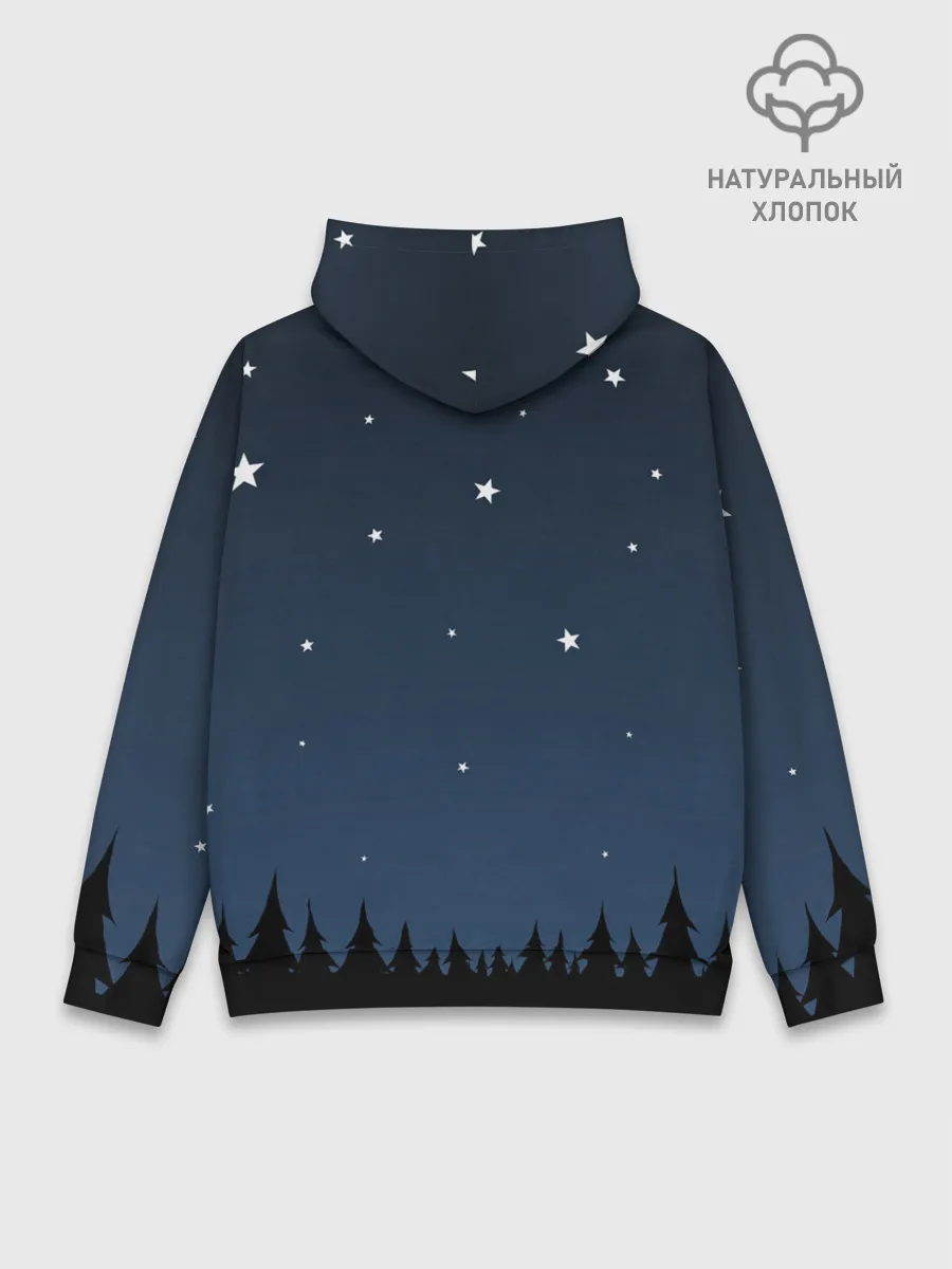 Худи мужской база хлопок / Ночное небо