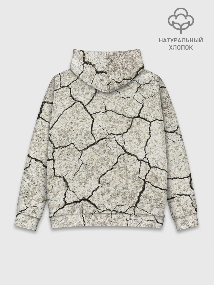 Худи мужской база хлопок / Трещины на земле