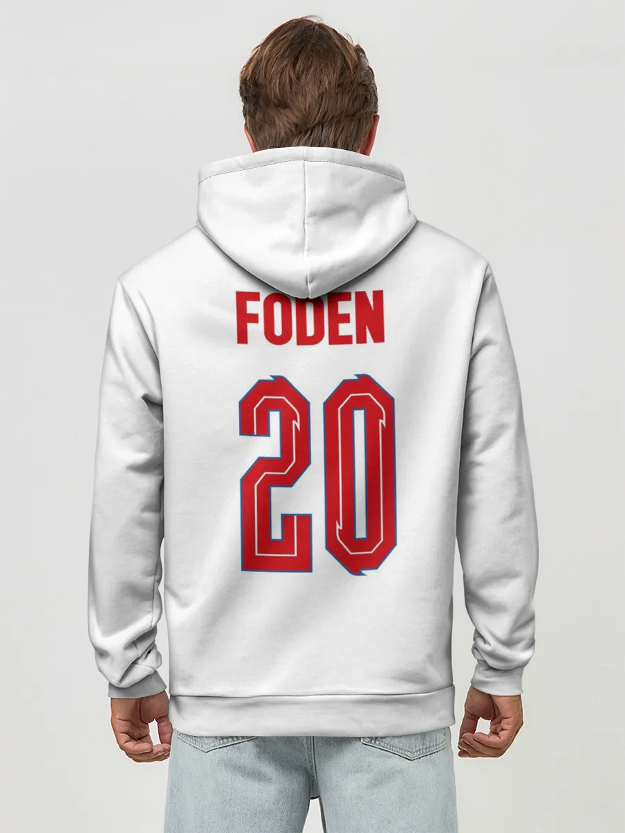 Худи мужской база хлопок / Фил Фоден форма Англия