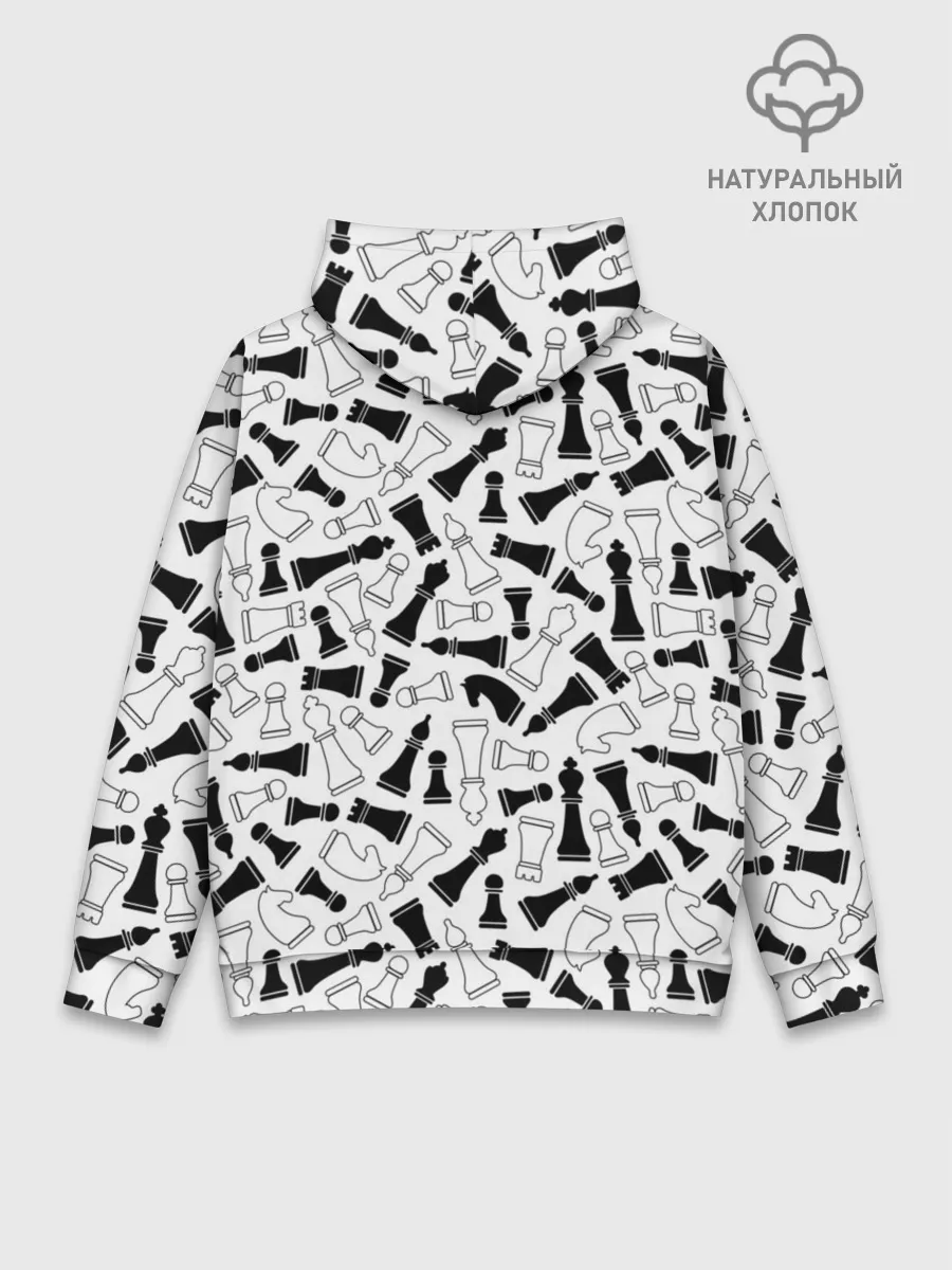 Худи мужской база хлопок / Шахматы