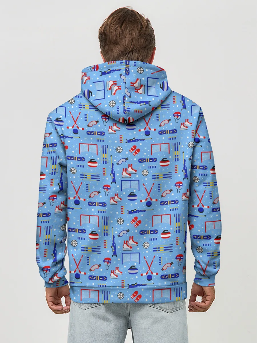 Худи мужской база хлопок / Зимние виды спорта