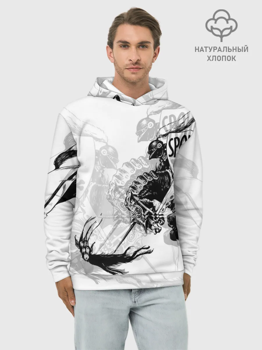 Худи мужской база хлопок / Всадник и чёрт