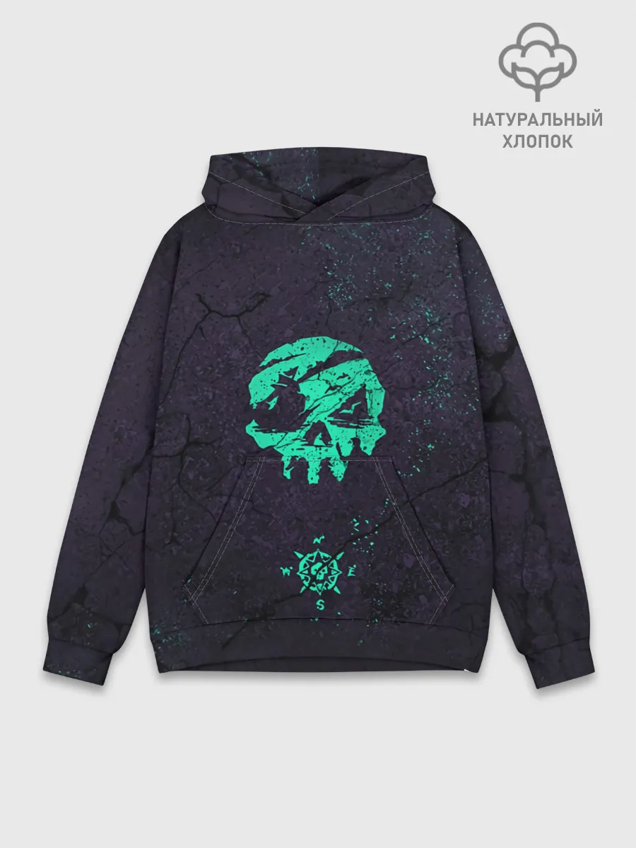Худи мужской база хлопок / Пиратский знак