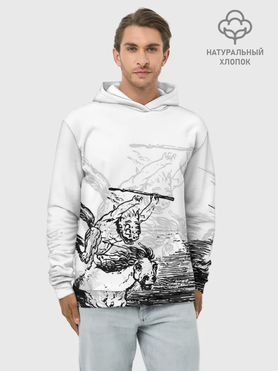 Худи мужской база хлопок / A demon on a horse