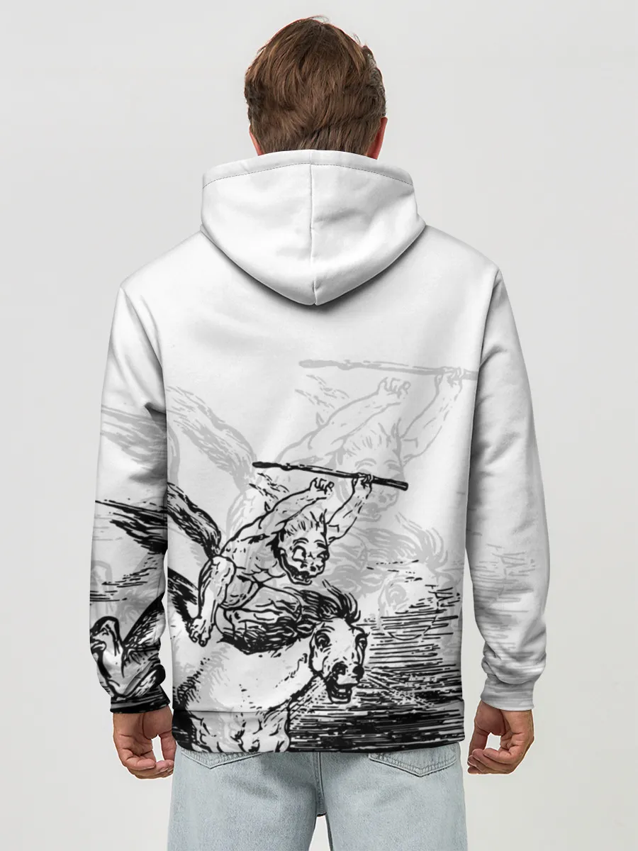 Худи мужской база хлопок / A demon on a horse