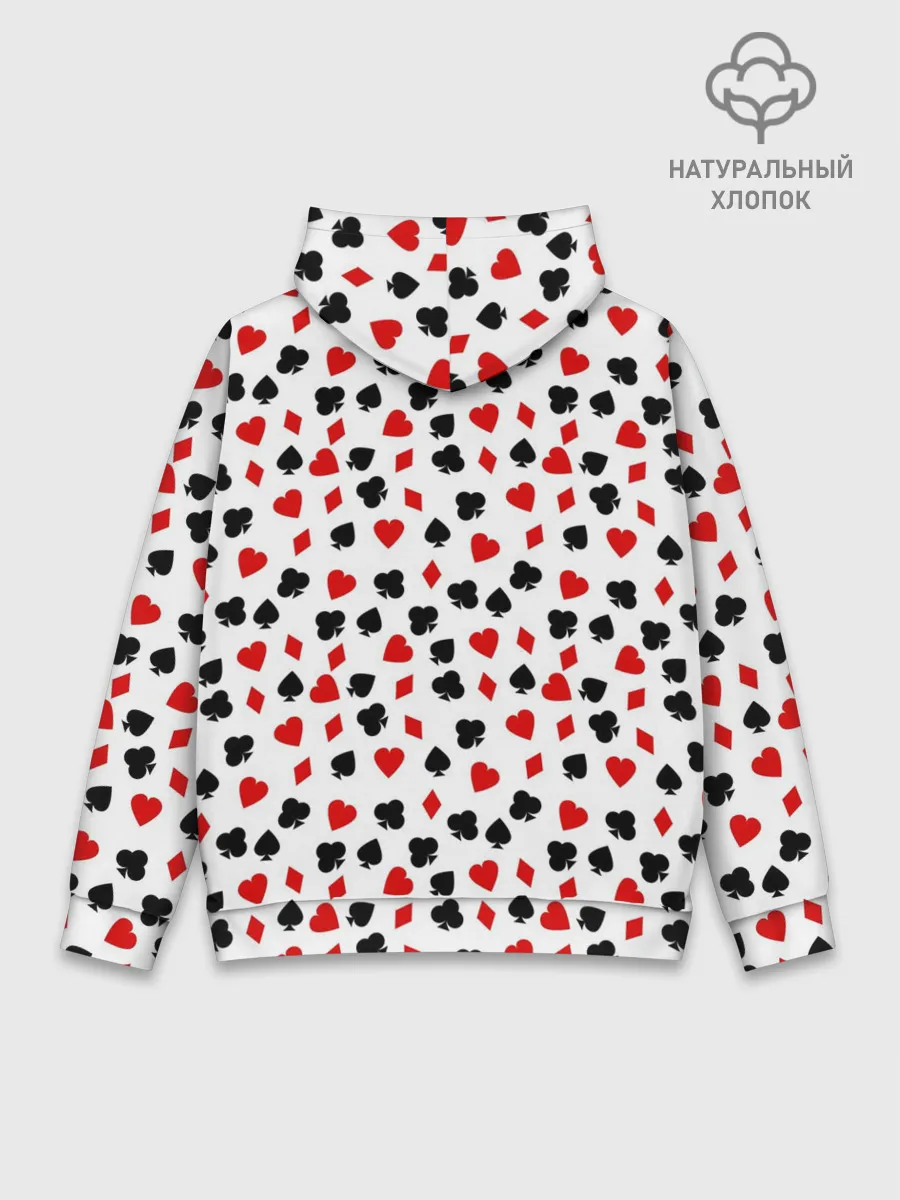 Худи мужской база хлопок / Карточные Масти