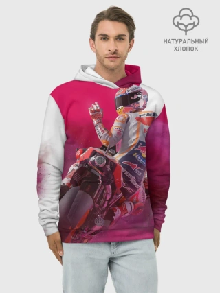 Худи мужской база хлопок / Парень На Мотоцикле