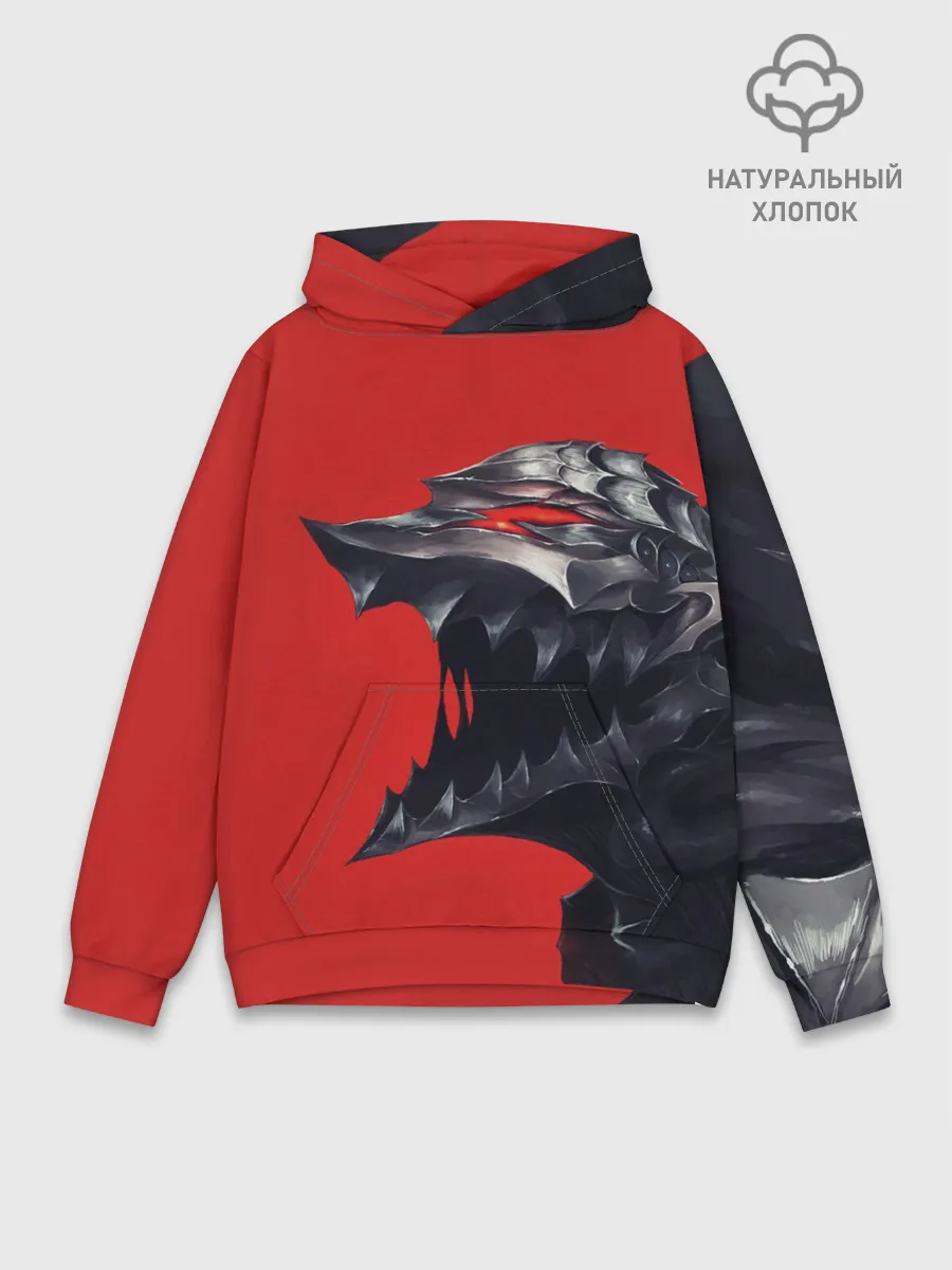 Худи мужской база хлопок / BERSERK маска