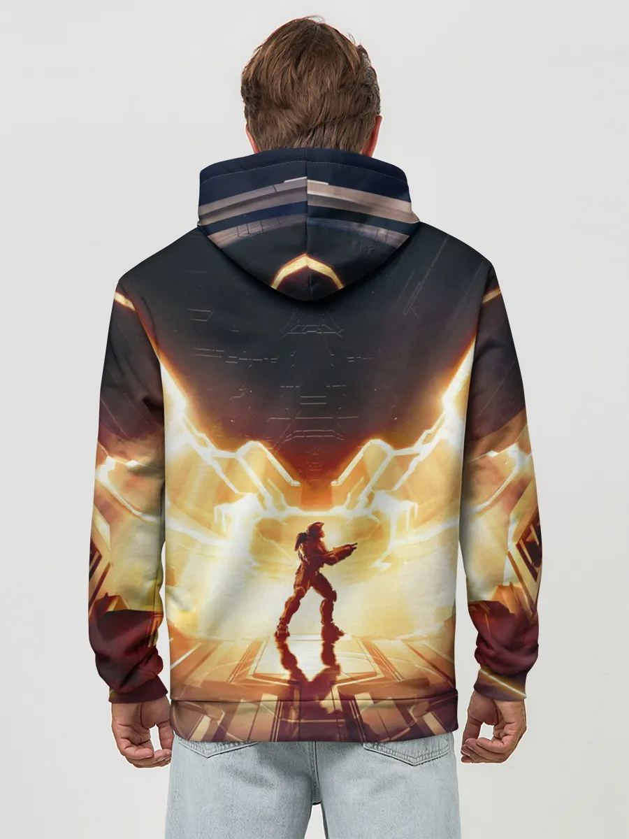 Худи мужской база хлопок / Halo infinite Мастер Чиф