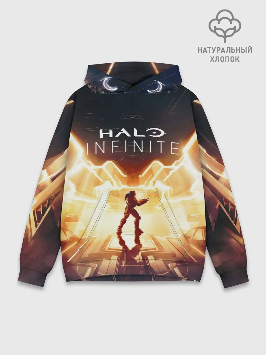 Худи мужской база хлопок / Halo infinite Мастер Чиф