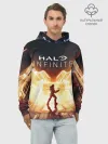 Худи мужской база хлопок / Halo infinite Мастер Чиф