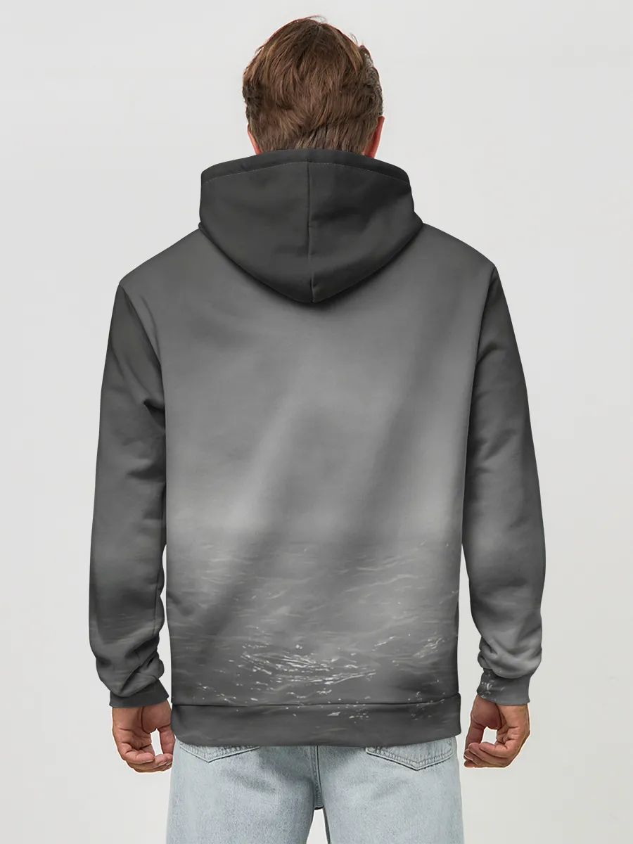 Худи мужской база хлопок / Пираты в море