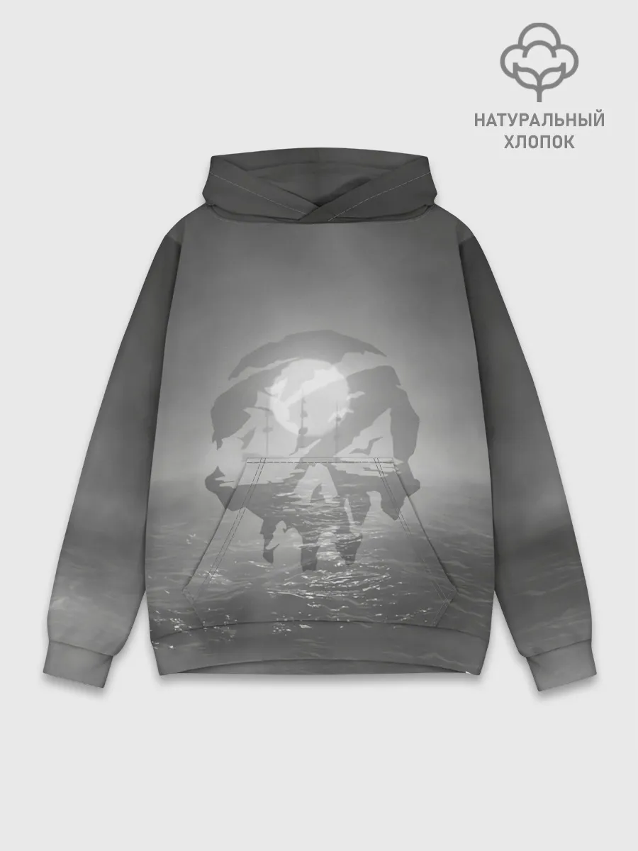 Худи мужской база хлопок / Пираты в море
