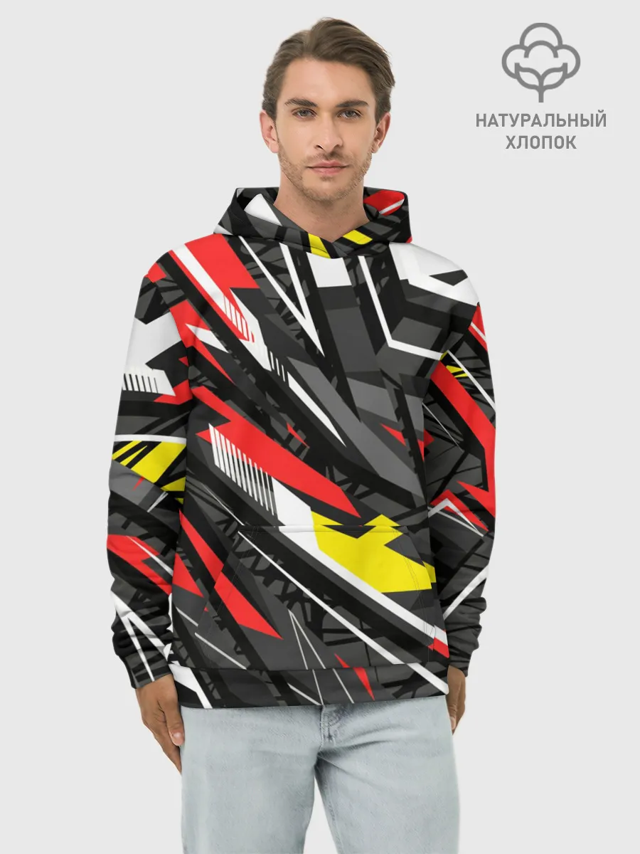 Худи мужской база хлопок / Фон. Абстракция.